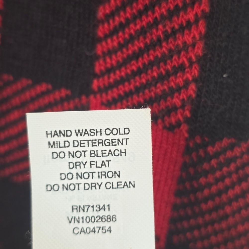 LL Bean Reversible Buffalo Plaid/Logo Winter Scarf - One Size - Picture 5 of 5